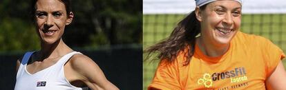 Marion Bartoli, en una imagen reciente (d) y otra de 2016 (i).