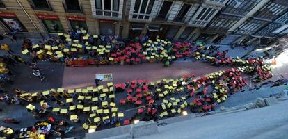 La concentración de la ANC en Bilbao.