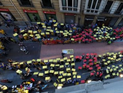 La concentración de la ANC en Bilbao.