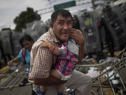 Uma das imagens premiadas de Marcelino da Caravana Migrante.