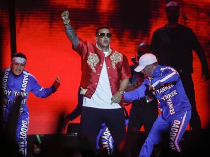 El reguetonero puertorriqueño Daddy Yankee en el concierto de este domingo en el WiZink.