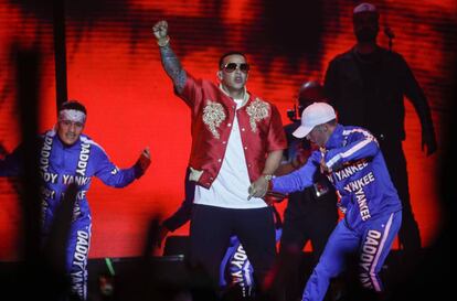 El reguetonero puertorriqueño Daddy Yankee en el concierto de este domingo en el WiZink.