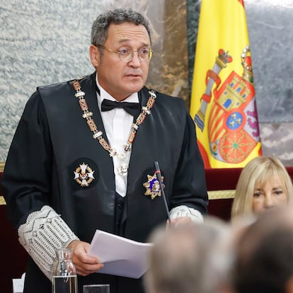 El Fiscal General del Estado, Álvaro García Ortiz, durante el acto de Apertura del Año Judicial 2025/2026, en el Palacio de Justicia, sede del Tribunal Supremo, ?a 5 de septiembre de 2025, en Madrid (España). Durante el acto se han presentado las memorias del Consejo General del Poder Judicial y del Tribunal Supremo, y de la fiscalía general del Estado, detallando el estado, funcionamiento y actividades del Poder Judicial y la criminalidad del año anterior.
05 SEPTIEMBRE 2025;AÑO JUDICIAL
EFE/Chema Moya POOL
05/09/2025