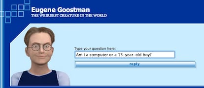 Interfaz de Eugene Goostman, el robot que pasó el test de Turing en 2014.