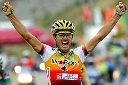 Mancebo entra vencedor en Andorra en su primer triunfo en la Vuelta 2005.