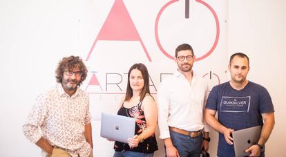 Fundadores de la empresa Ártabro Tech en Ferrol.
