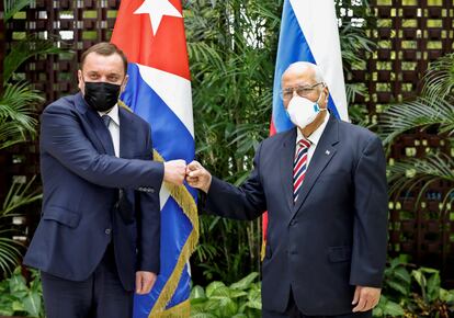 Ricardo Cabrisas y Yuri Borisov Cuba con Rusia