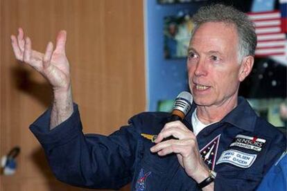 Gregory Olsen, ayer en la base de Baikonur.