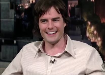 No es Tom Cruise, sino el actor Bill Hader en una entrevista de 2012 con la cara de Cruise digitalmente insertada sobre la suya.