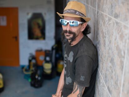 Freddy Fontán, dueño del club de buceo Hierroaventura, en La Restinga (El Hierro).