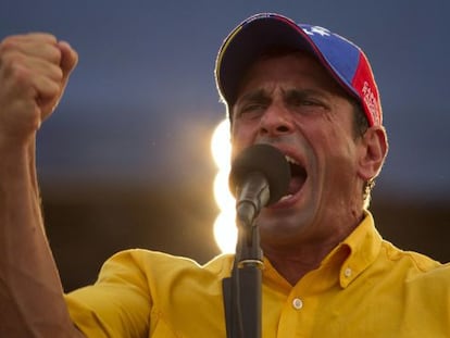 El candidato opositor venezolano, Henrique Capriles.