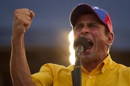 El candidato opositor venezolano, Henrique Capriles.