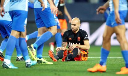 Zaza, delantero del Valencia, durante el partido de la pasada jornada contra el Málaga.