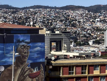 Fe de un pescador (2016), de GVZ Alapinta, en el barrio de Cerro Lecheros.