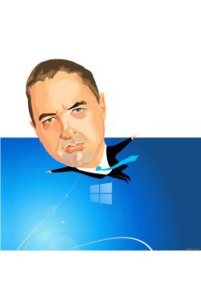 Caricatura del gestor de Cascade Investments, Michael Larson.