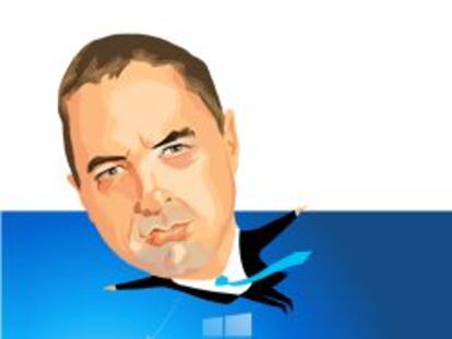 Caricatura del gestor de Cascade Investments, Michael Larson.