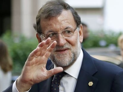 Mariano Rajoy llega a una sesión en Bruselas.