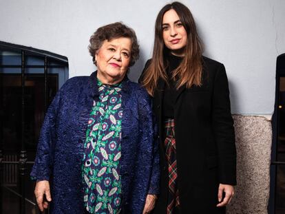 Cristina Almeida y María Sánchez, el miércoles en la reunión del Club de las 25.