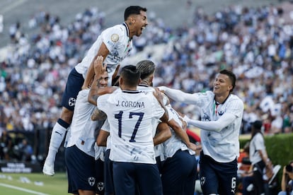 Monterrey celebra un gol ante Urawa Red Diamonds este miércoles.