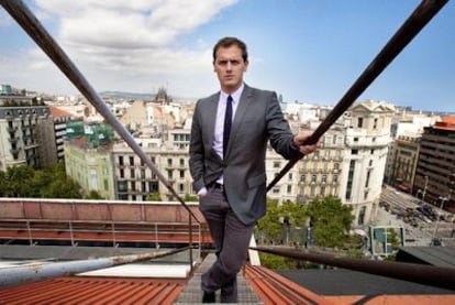 Albert Rivera, en la azotea del edificio del paseo de Gràcia donde tiene la sede Ciutadans.