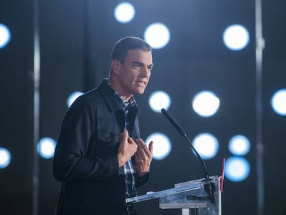 Mitin de Pedro Sanchez en Barcelona.