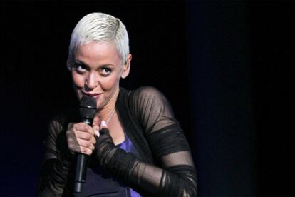 La cantante portuguesa Mariza durante su actuación de ayer en los Veranos de la Villa.