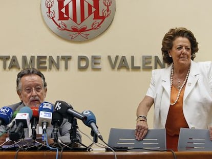 El vicealcalde Alfonso Grau y la alcaldesa de Valencia Rita Barberá, en una imagen de archivo.