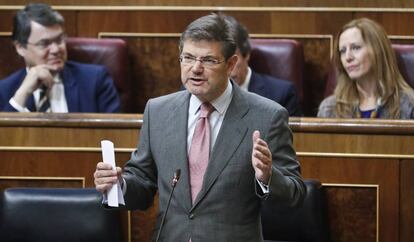 Rafael Catalá, el 22 de febrero en el Congreso.