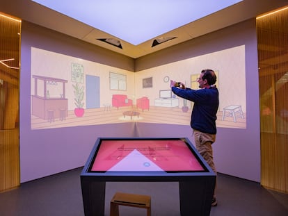 Un espacio interactivo para que los visitantes puedan diseñar el interior de las habitaciones de su hogar ideal, en el Museo Nacional de la Vivienda.