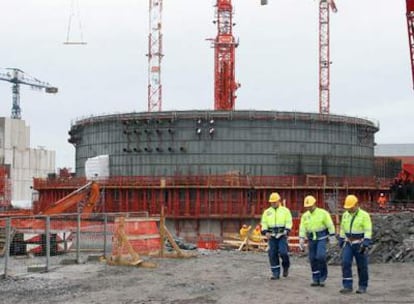 Construcción de la planta nuclear de Olkiluoto 3 en Finlandia.