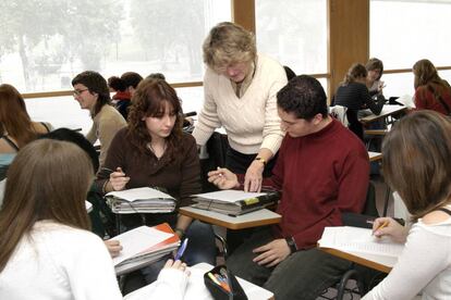 Alumnos de la Universidad Autónoma de Barcelona.