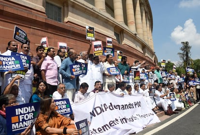 Members of newly formed Indian National Democratic Inclusive Alliance