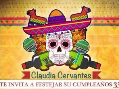 Invitación al festejo organizado en la Rotonda de Personas Ilustres.