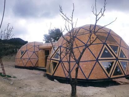 The almost-completed dome home in Jumilla (Murcia).