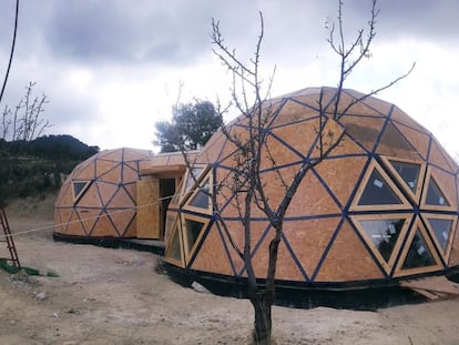 The almost-completed dome home in Jumilla (Murcia).
