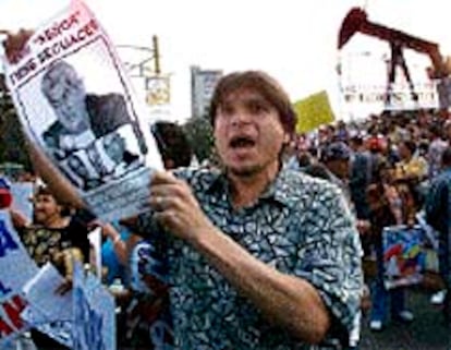 Partidarios de Chávez protestan en la capital