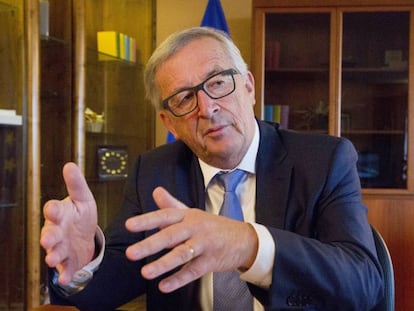 Jean-Claude Juncker, during the interview in his office in Strasbourg.