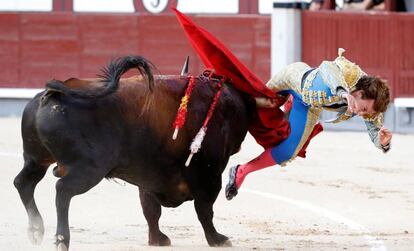 El diestro Román Collado, cogido por el toro el domingo en Las Ventas.