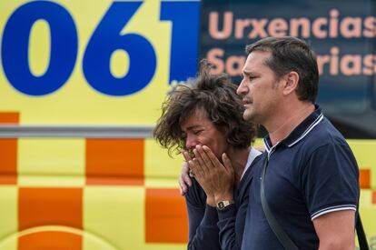 Imágenes del dolor de los familiares de las víctimas del accidente de tren, mientras esperaban noticias de sus allegados.