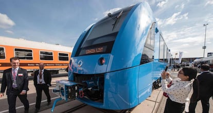 iLint, el tren de Alstom impulsado por pilas de hidrógeno, en una imagen de 2019.
