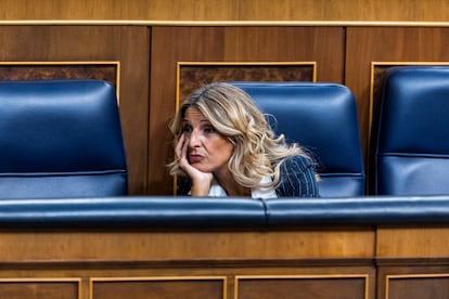 Yolanda Díaz, el pasado miércoles en el Congreso. 