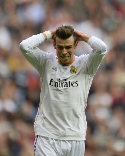 Gareth Bale se lamenta en un instante del encuentro.