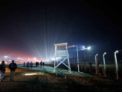 Ato de comemoração do 75º aniversário de liberação do campo de concentração de Auschwitz, na Polônia, em 27 de janeiro.