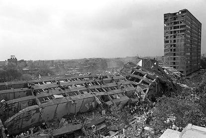 Edifico Nuevo León, Tlatelolco. Terremoto de 1985.