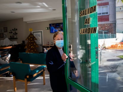 Carmen Perea, en el Fogar dos Maiores de Marín (Pontevedra).