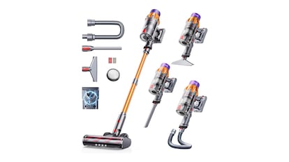 Aspiradores sin cable sobre fondo blanco.