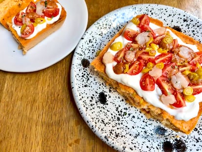 Pastel de merluza y gambas