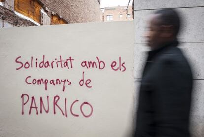 Pintades en solidaritat amb els treballadors de Panrico.