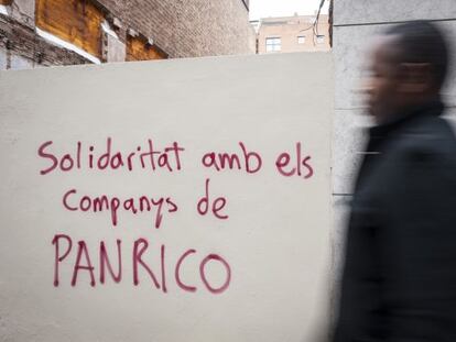 Pintades en solidaritat amb els treballadors de Panrico.