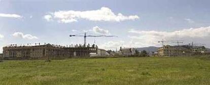 Viviendas en construcción en el municipio de Barreiros (Lugo).